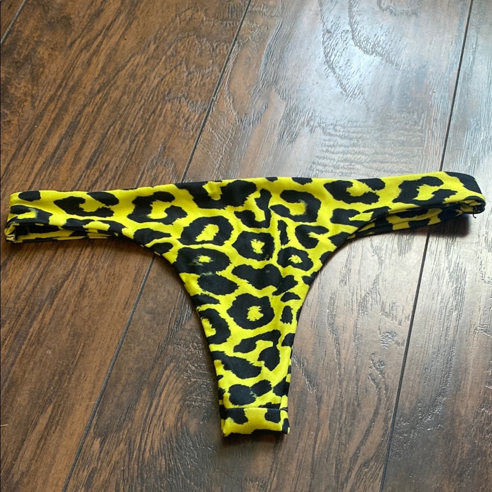 Leopard Print Cheeky Thong Bottoms